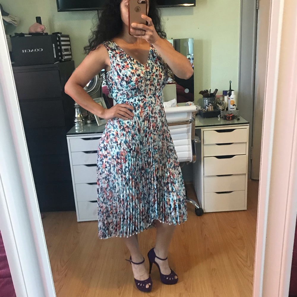 Colorful pleated dress by Plenty Dresses